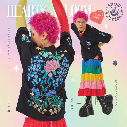 【B-Grade 】 Hearts Abloom T-shirts