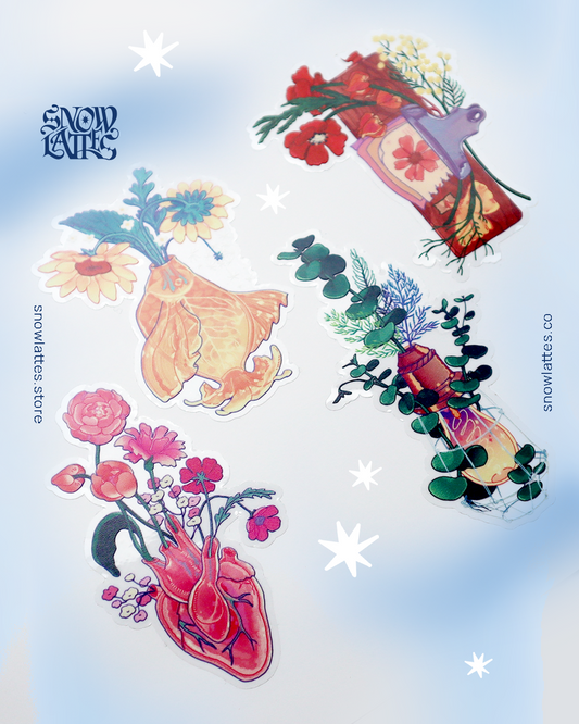 Seasonโs Vessels Clear Sticker