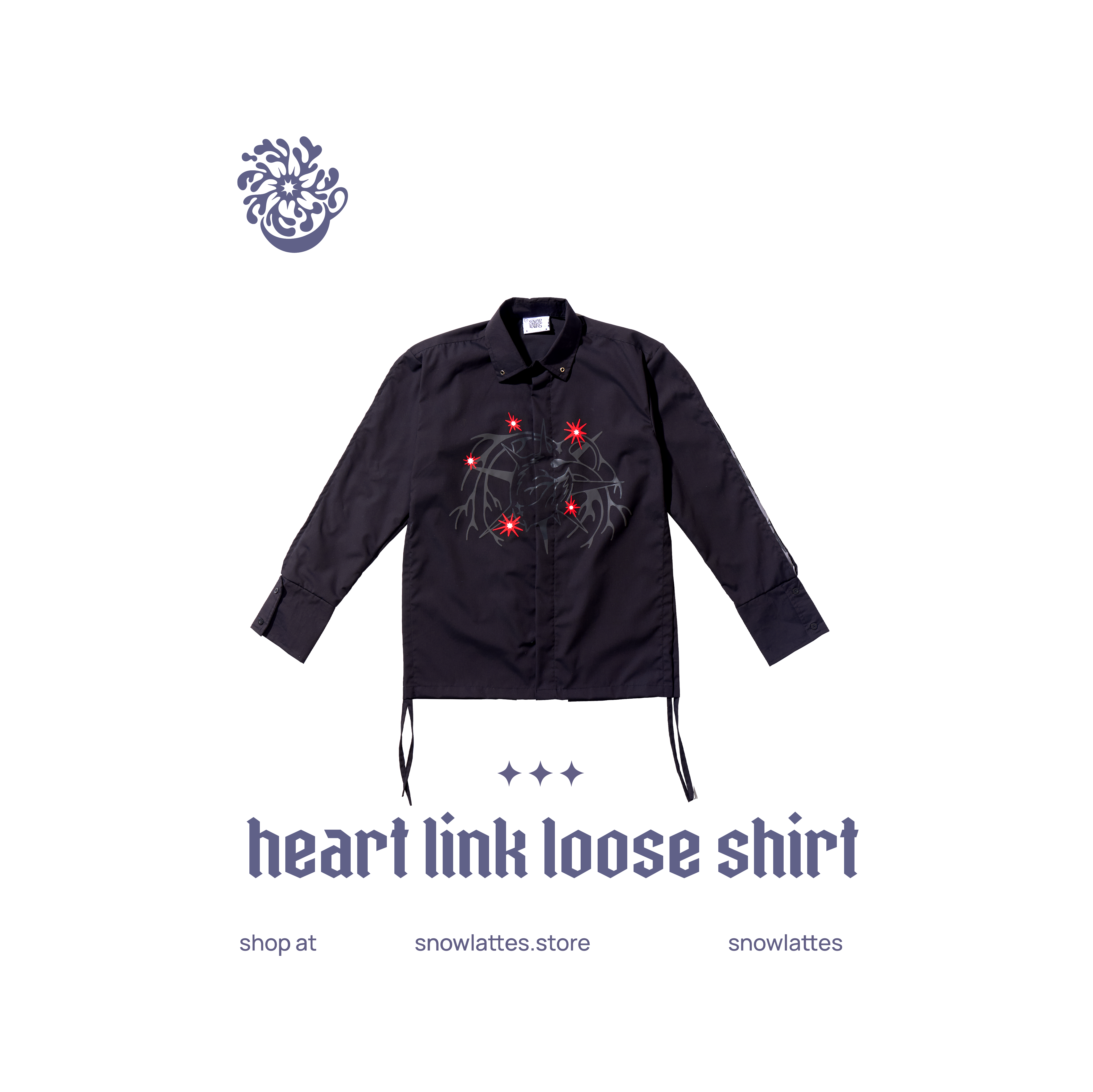 Heart Link Loose Shirt – SNOWLATTES