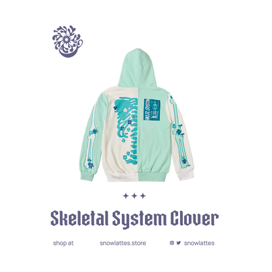 Skeletal System Hooded Jacket - Clover