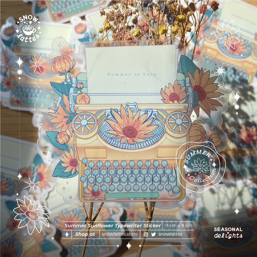 Seasonals Typewriters - Transparent Stickers