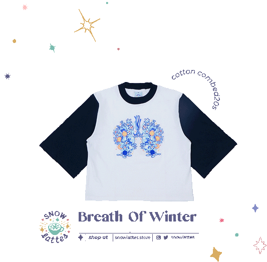 Breaths of Winter -  Embroidery Cropped Tee