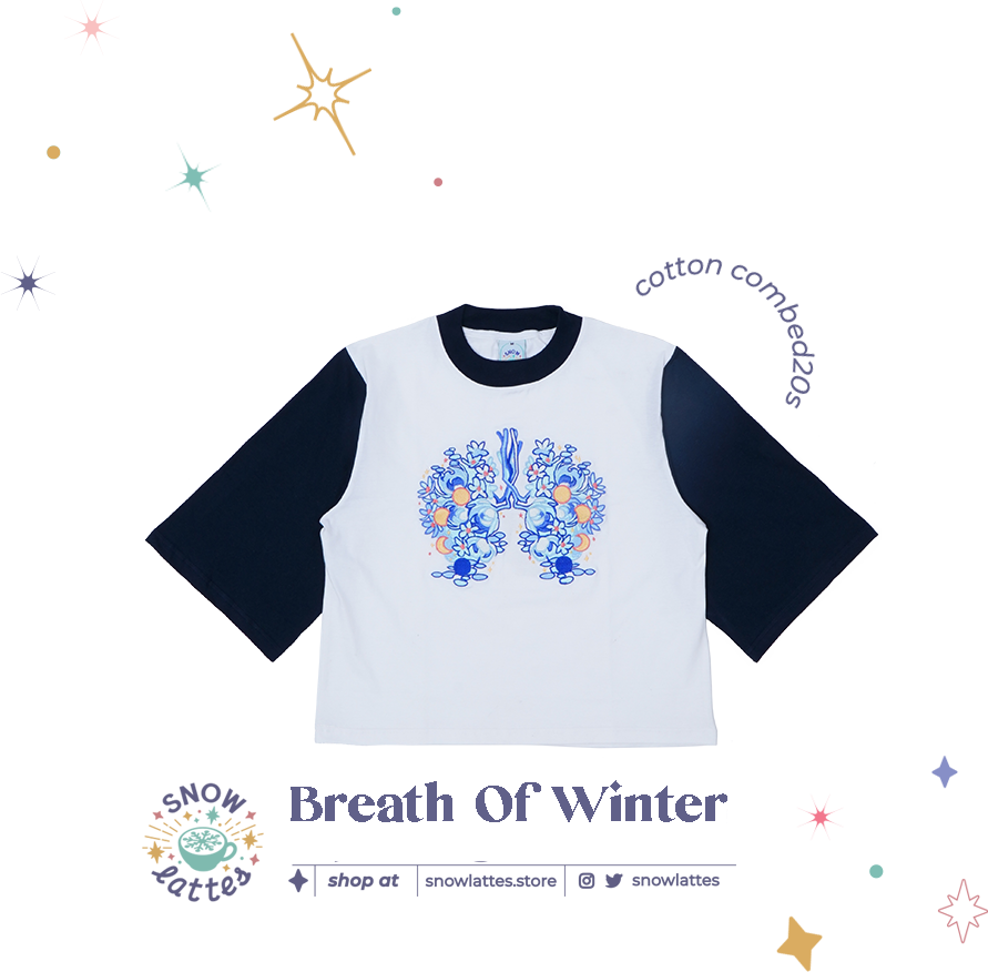 Breaths of Winter - Embroidery Cropped Tee