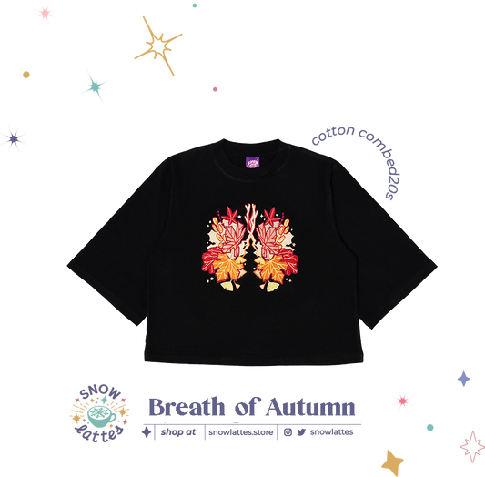 Breaths of Autumn - Embroidery Cropped Tee