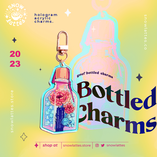 Bottled Emotion Holographic Charms