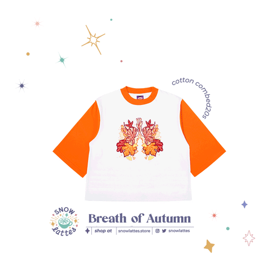 Breaths of Autumn -  Embroidery Cropped Tee