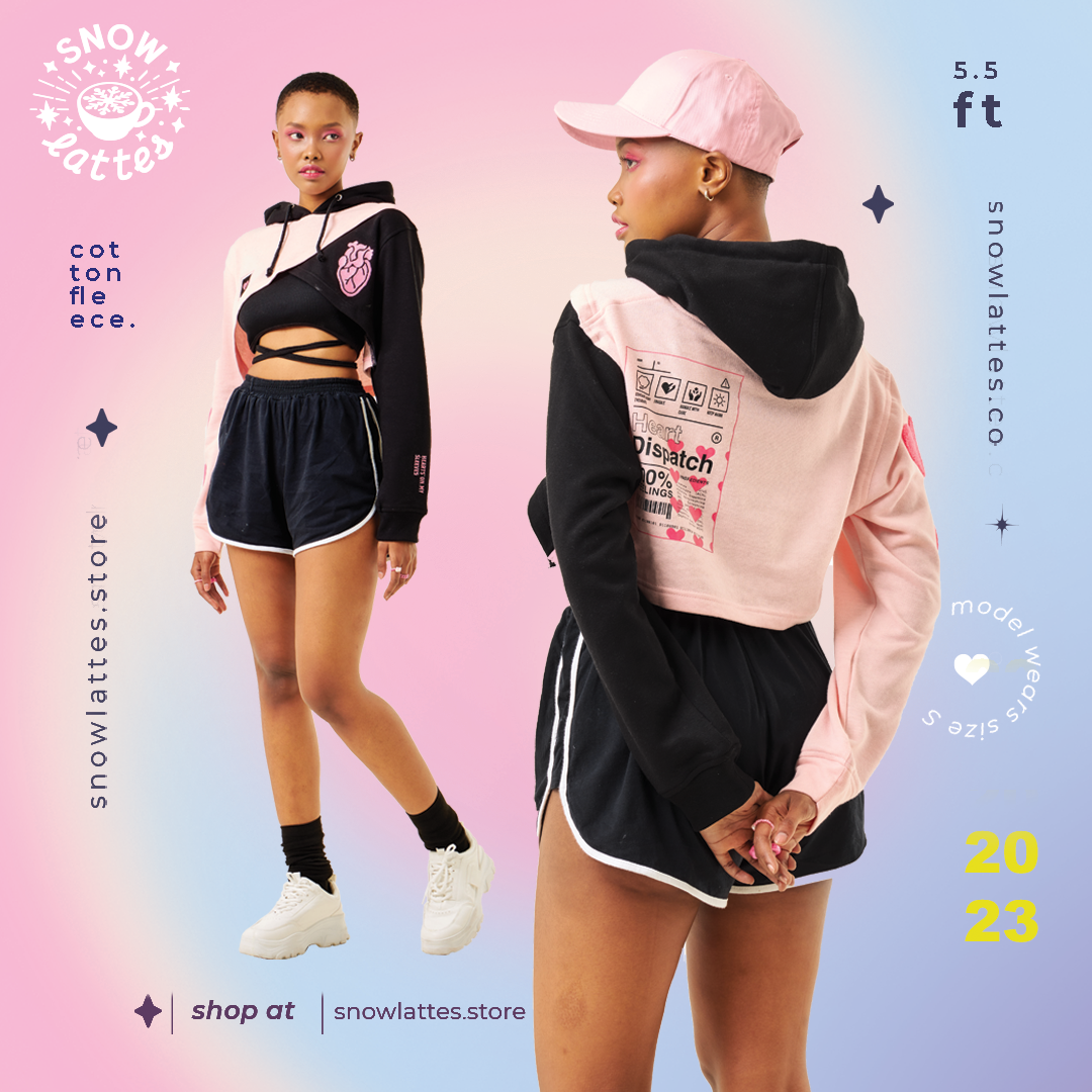 Heart on My Sleeves Cropped Hoodie