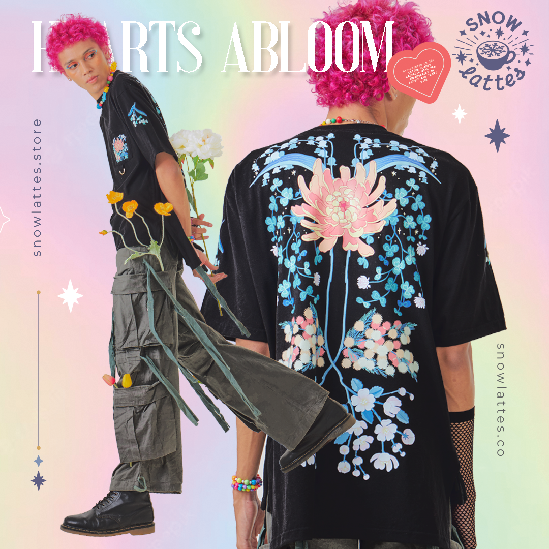 【B-Grade 】 Hearts Abloom T-shirts