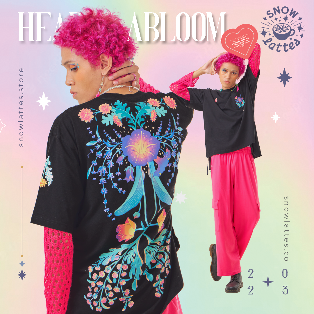 【B-Grade 】 Hearts Abloom T-shirts