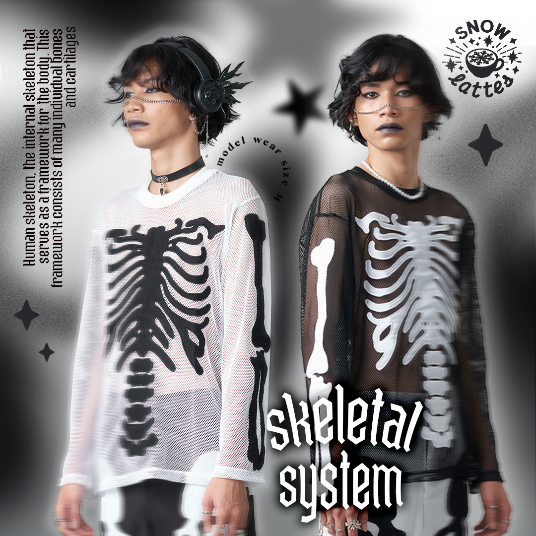 【B-Grade】 Skeletal Fishnet Tops