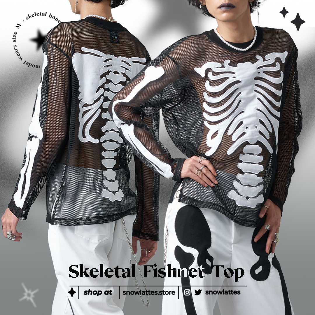 Skeletal Fishnet Tops