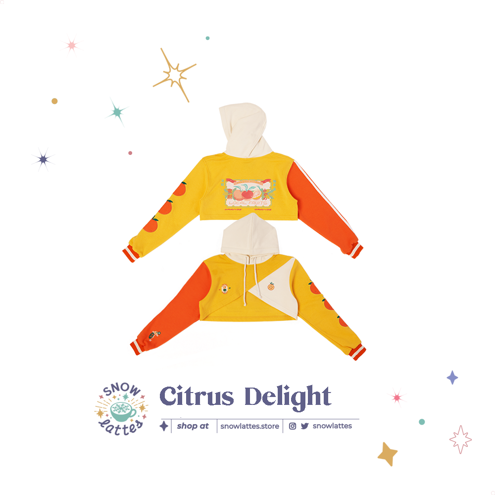 Citrus Delights Cropped Hoodie