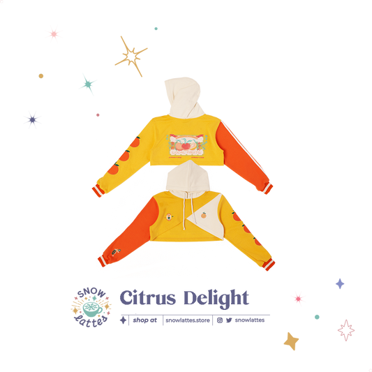 Citrus Delights Cropped Hoodie