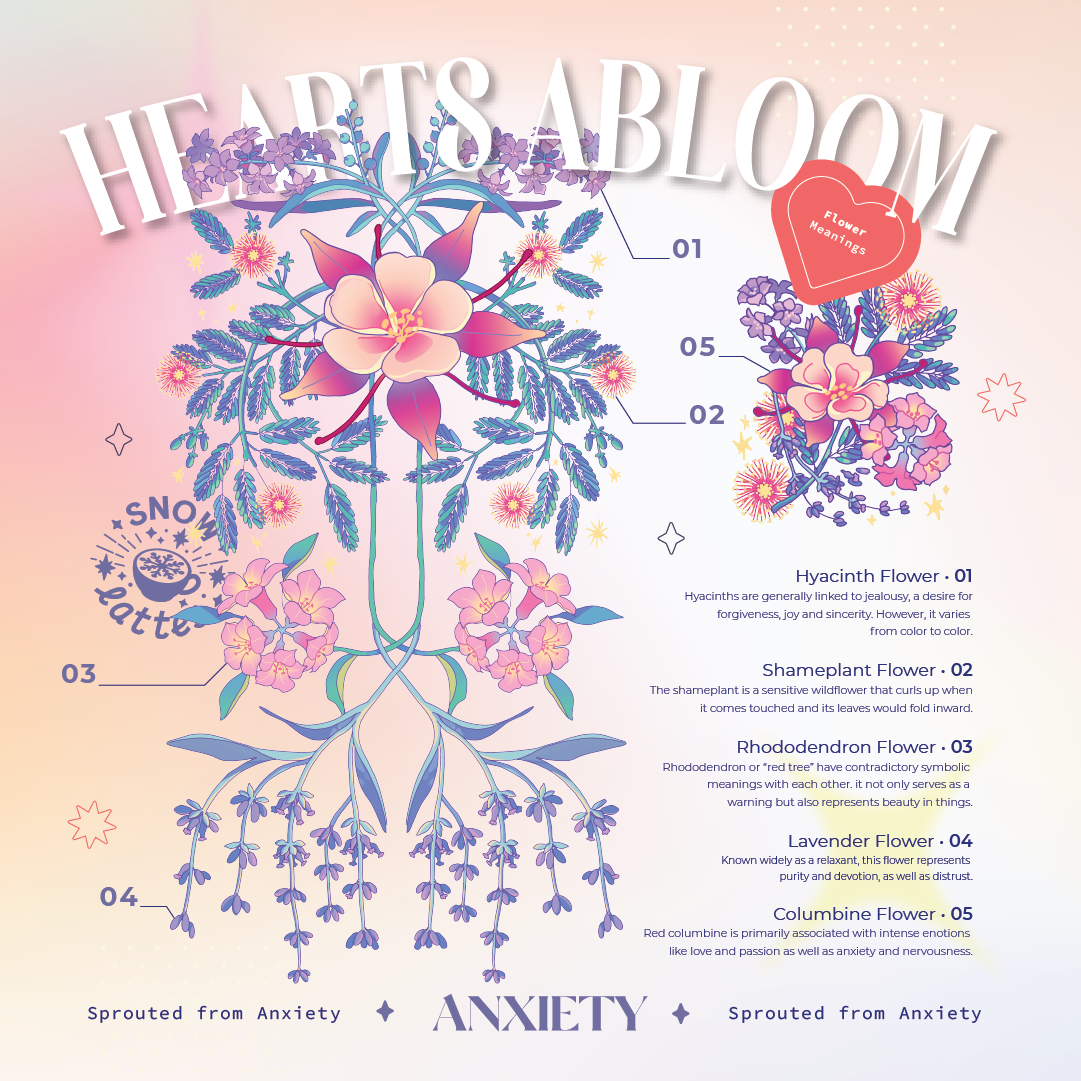 Hearts Abloom - Anxiety T-shirt