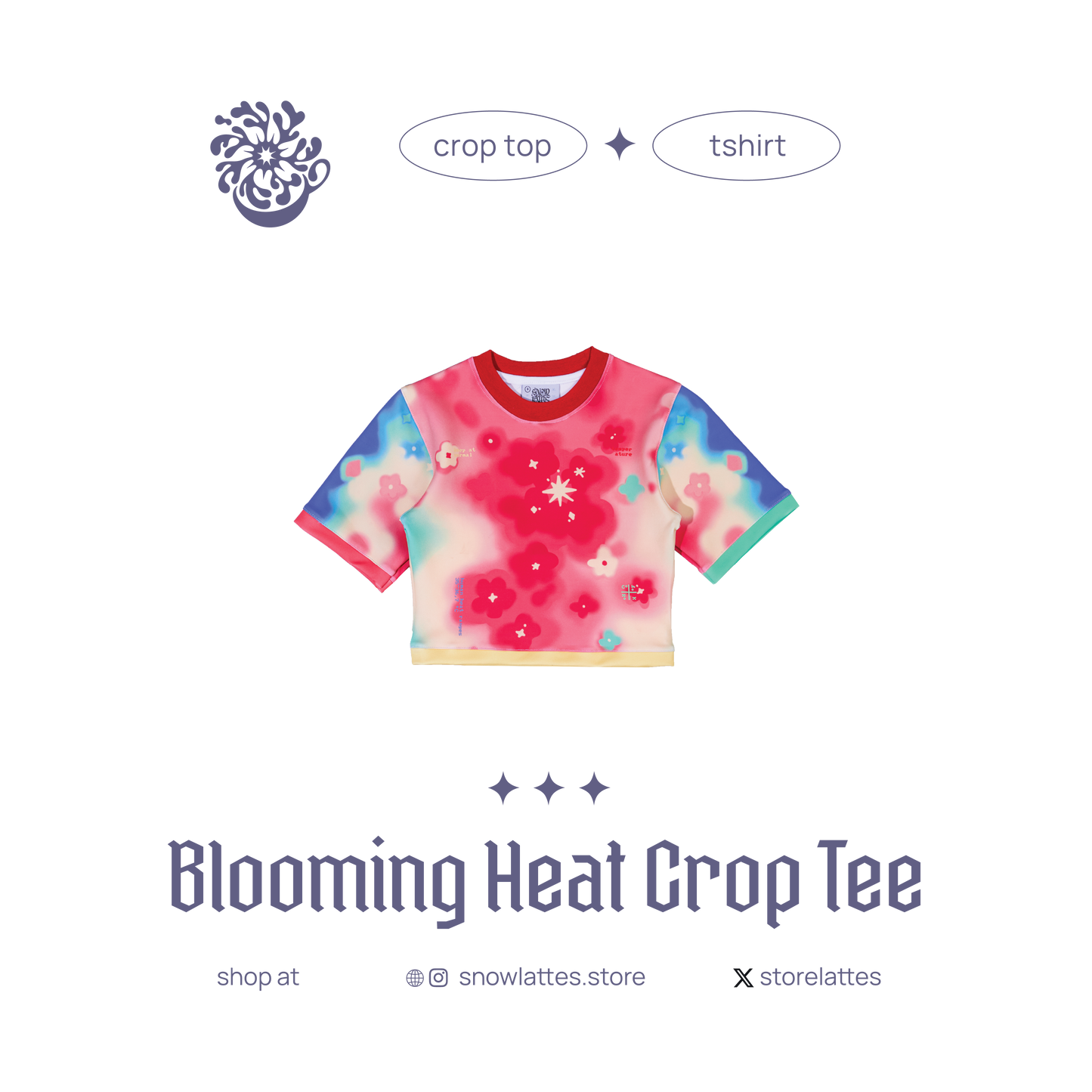 Blooming Heat Crop Tee