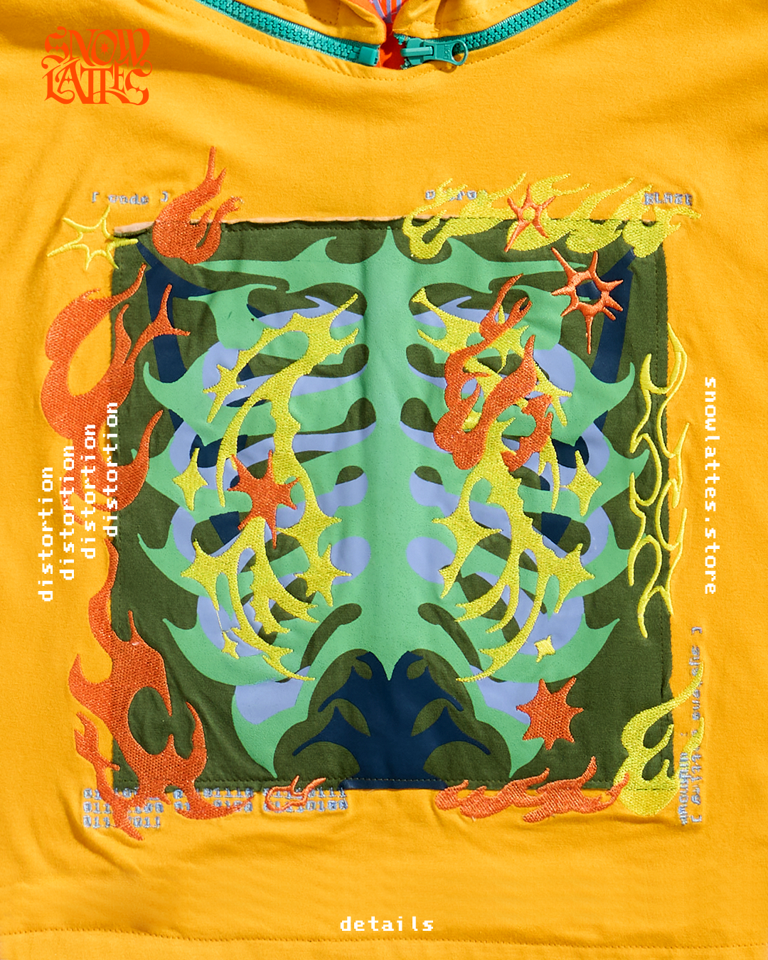 Citrus Blaze Sleeveless Hoodie