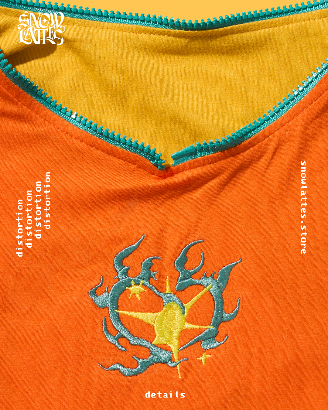 Citrus Blaze Sleeveless Hoodie