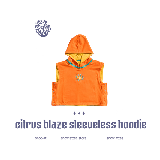 Citrus Blaze Sleeveless Hoodie