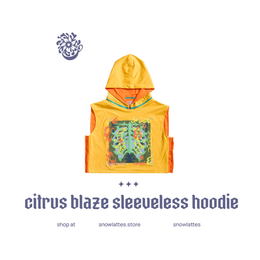 Citrus Blaze Sleeveless Hoodie