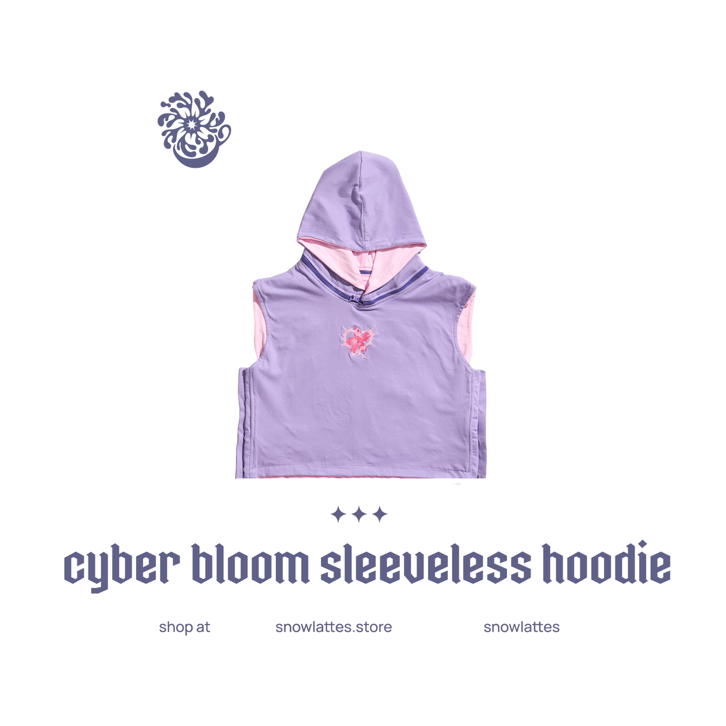 Cyber Bloom Sleeveless Hoodie
