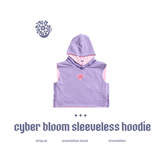 Cyber Bloom Sleeveless Hoodie