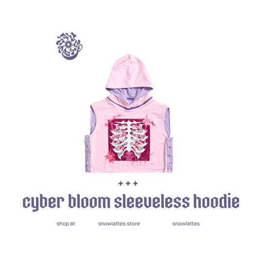 Cyber Bloom Sleeveless Hoodie