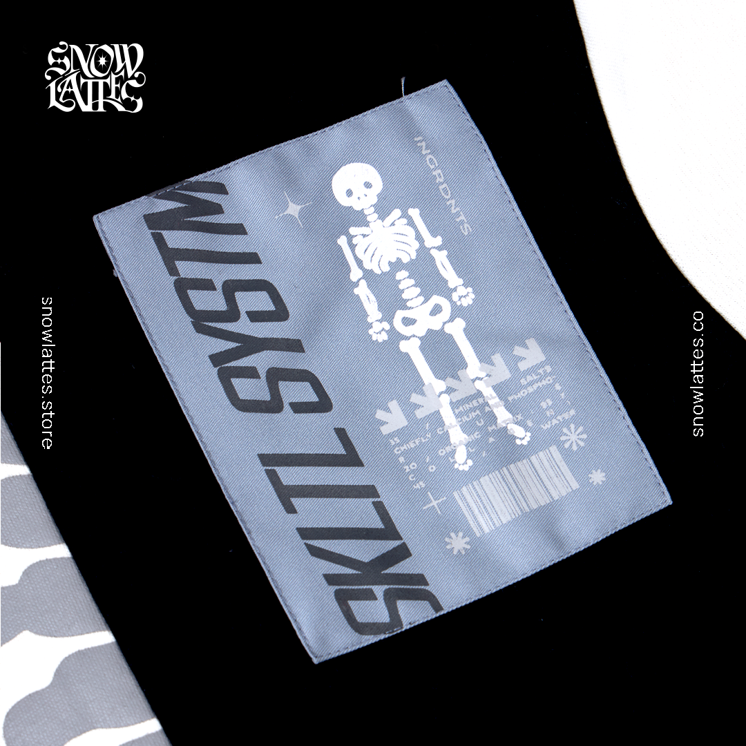 (B-Grade and C-Grade) Skeletal System Hooded Jacket - B&W