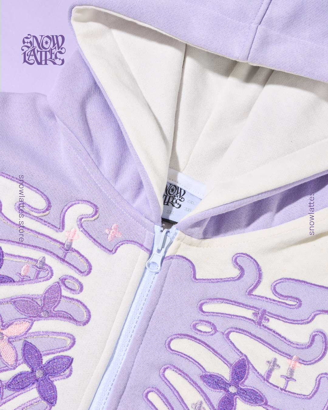 【B-Grade and C-Grade】 Skeletal System Hooded Jacket - Lilac
