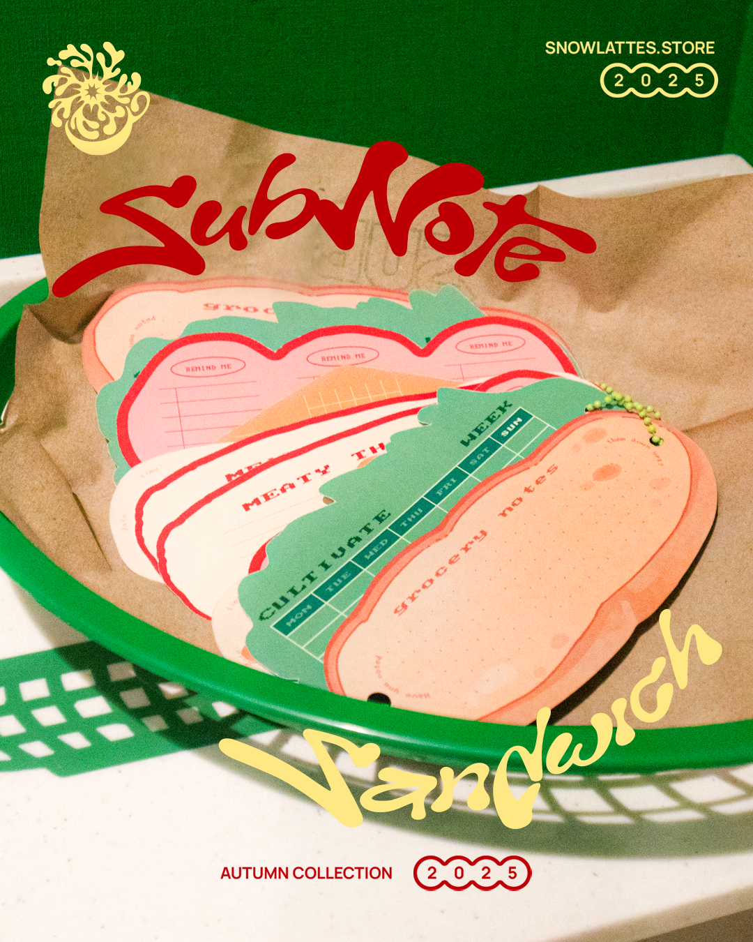 Subnotes Sandwich Memopad 🌯