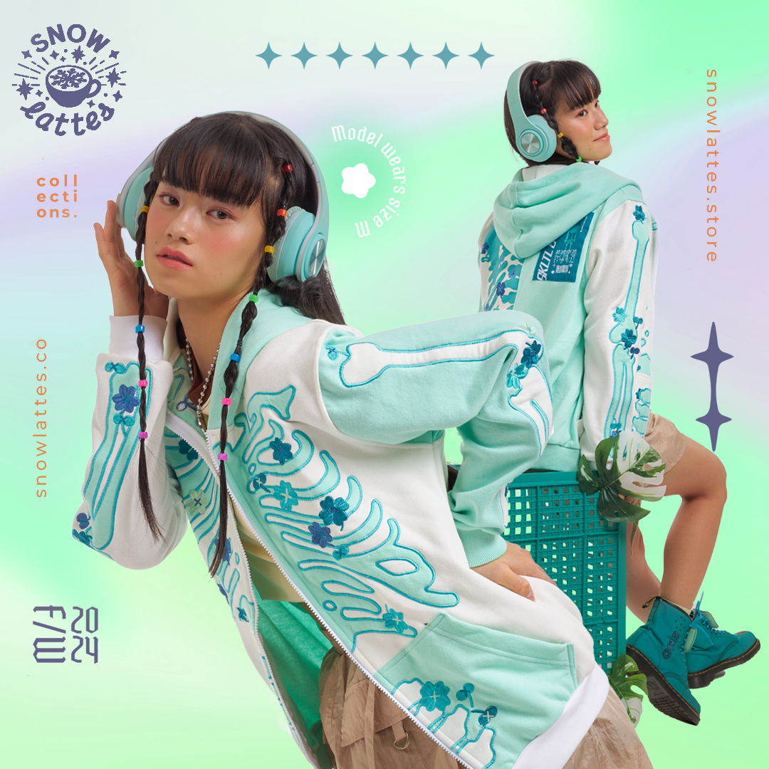 Skeletal System Hooded Jacket - Clover