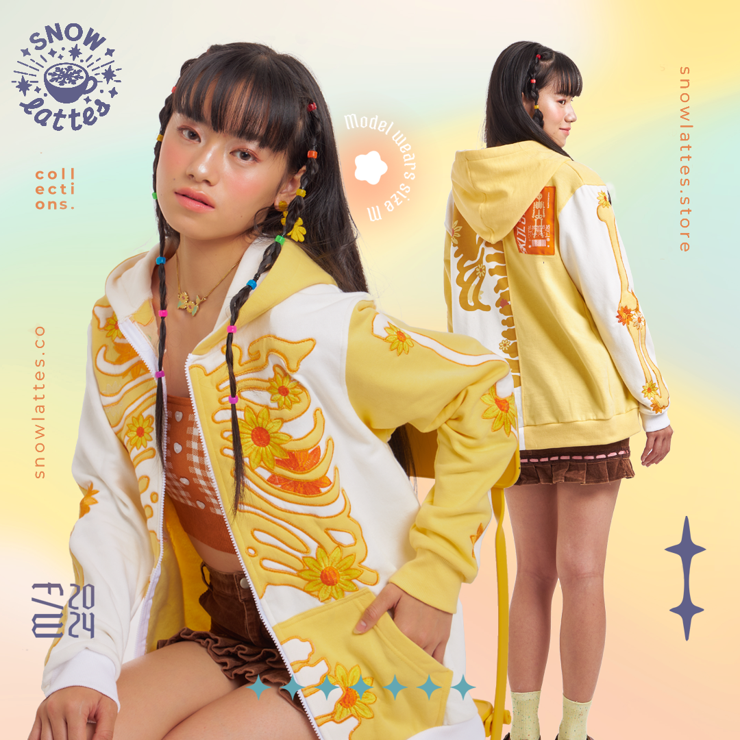 Skeletal System Hooded Jacket - Sunflower