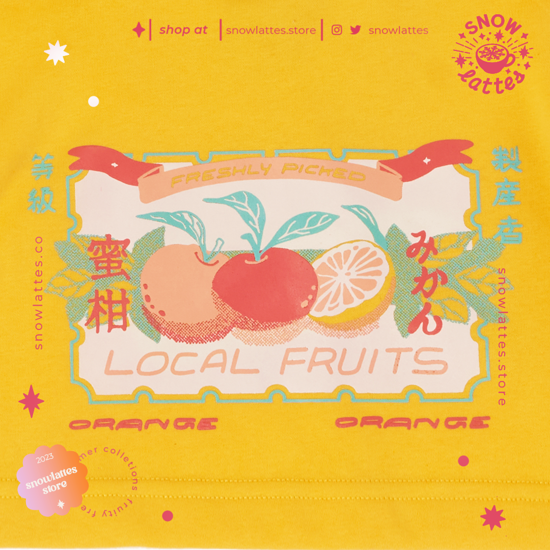 Citrus Delights Cropped Hoodie