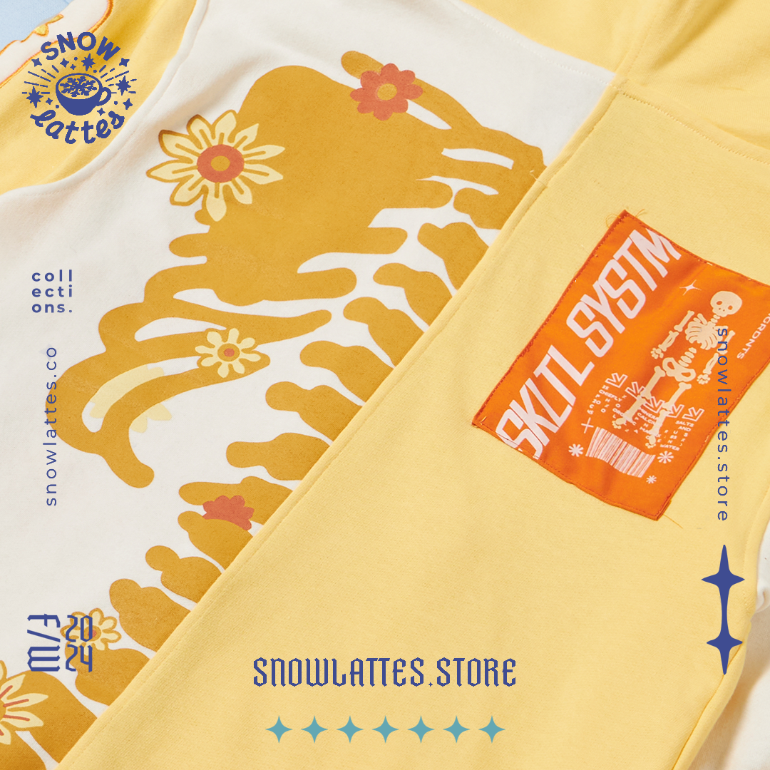 Skeletal System Hooded Jacket - Sunflower