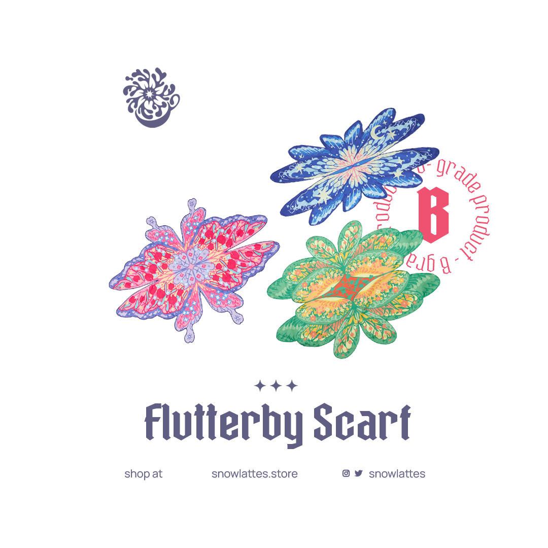 【B-Grade 】 Flutterby Head Scarves