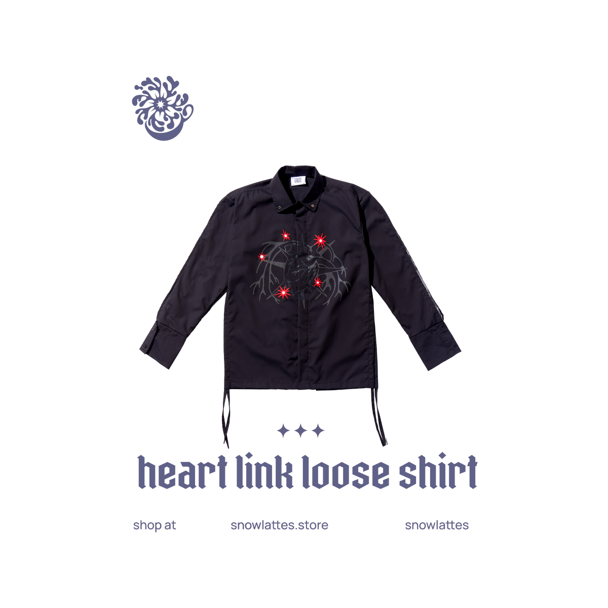 Heart Link Loose Shirt – SNOWLATTES