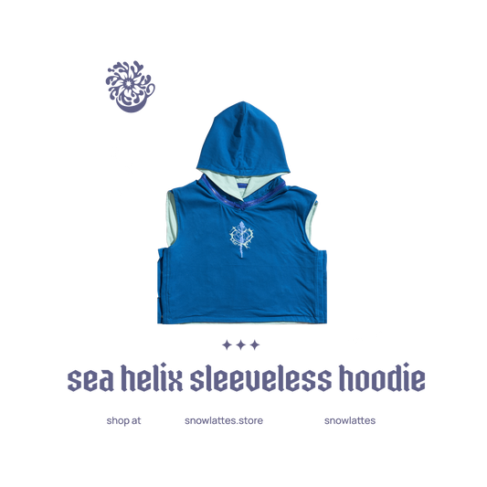 Sea Helix Sleeveless Hoodie