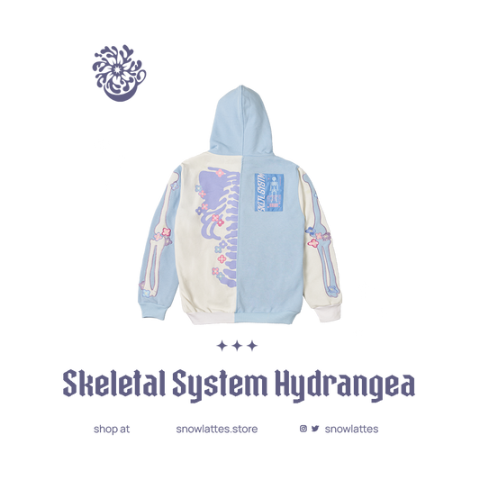 Skeletal System Hooded Jacket - Hydrangea