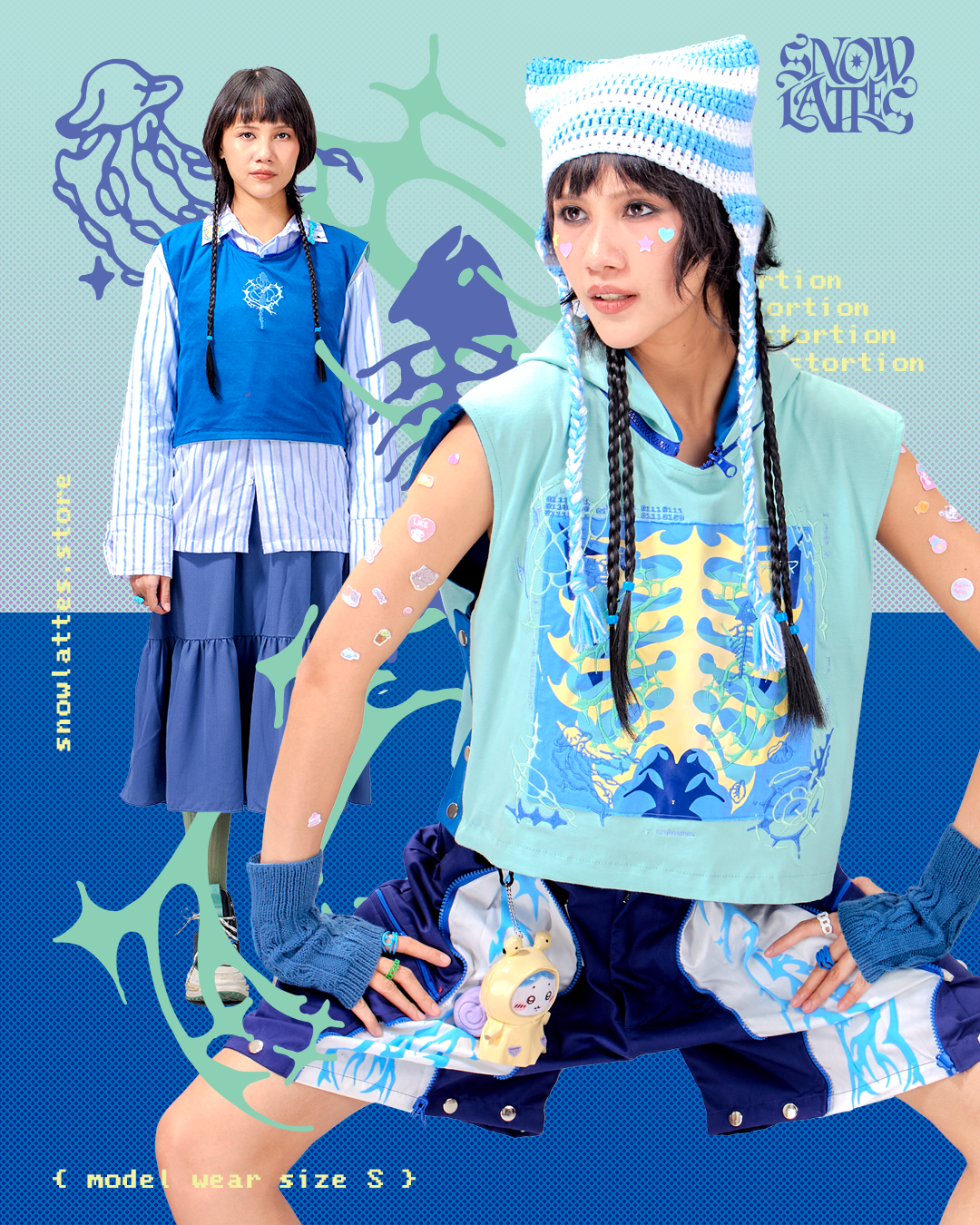 新作◆salsation サルセーションSleeveless Hoodieデニム Sea Helix Sleeveless Hoodie – SNOWLATTES