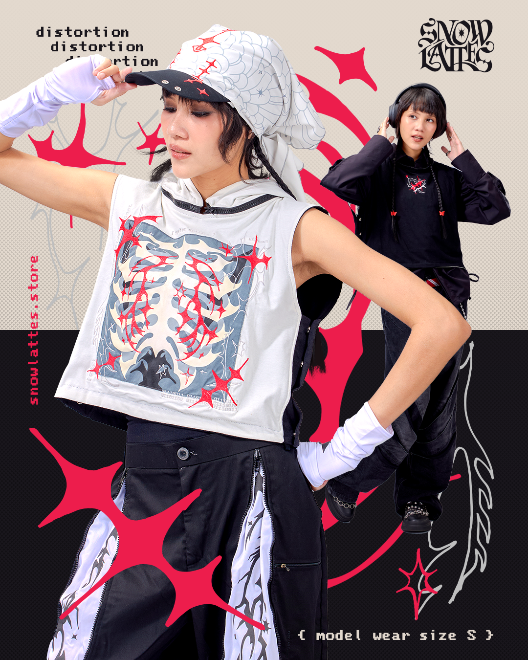 新作◆salsation サルセーションSleeveless Hoodieデニム Interdimensional Sleeveless Hoodie – SNOWLATTES