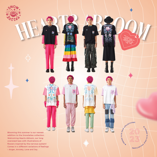 【B-Grade 】 Hearts Abloom T-shirts