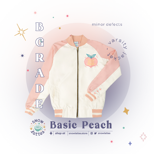 B-Grade Basic Peach Varsity Jacket