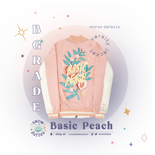 B-Grade Basic Peach Varsity Jacket