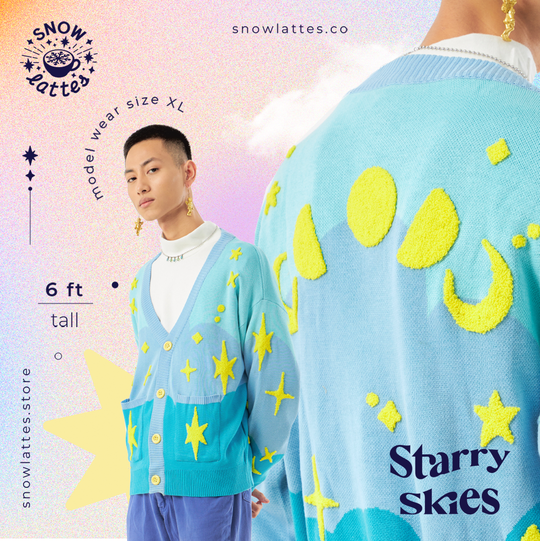 Starry Skies - Crop Cardigan Knits