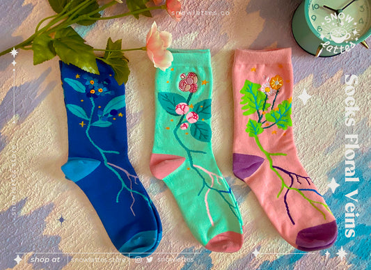Floral Veins - Socks