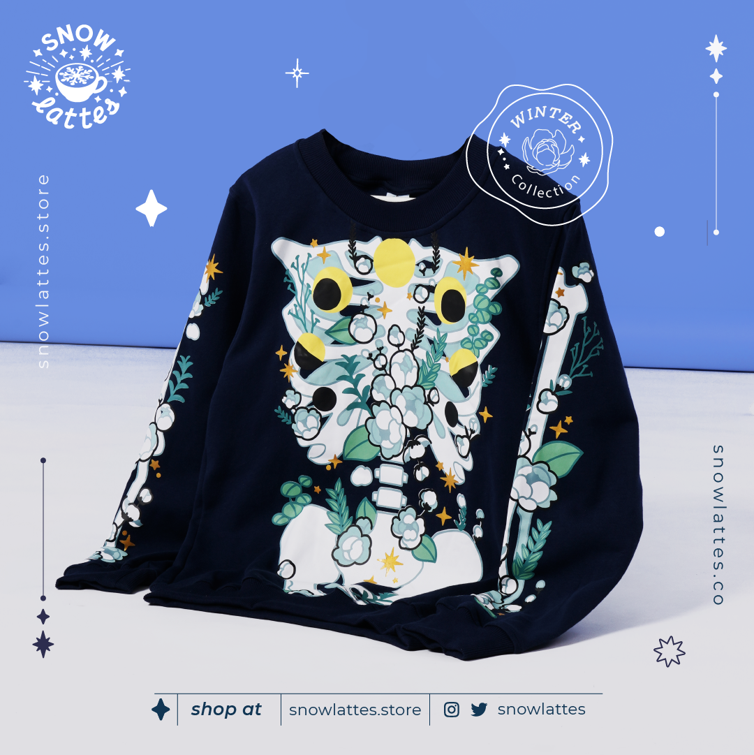 【B-Grade 】 Winter Bones Sweater - Navy