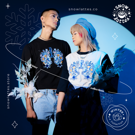 Breaths of Winter -  Embroidery Cropped Tee