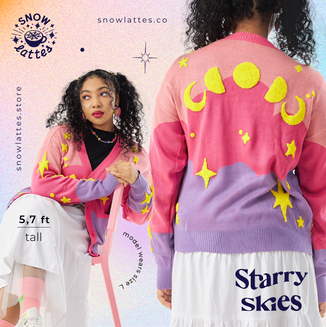 Starry Skies - Crop Cardigan Knits