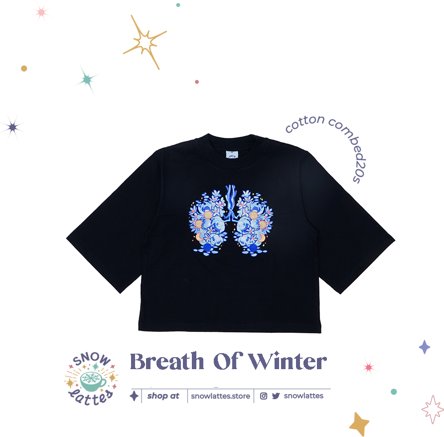 Breaths of Winter -  Embroidery Crop Tees