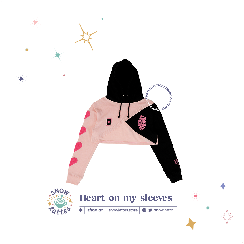 Heart on My Sleeves Cropped Hoodie
