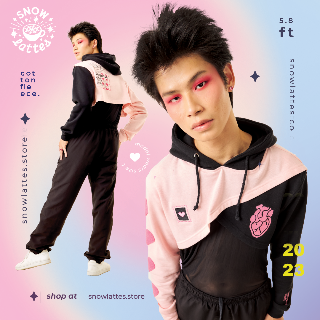 Heart on My Sleeves Cropped Hoodie